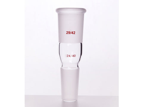 MSE PRO Type B Joint (Small to Large), Upper Mouth: 29/42, Lower Mouth: 24/40 - MSE Supplies LLC