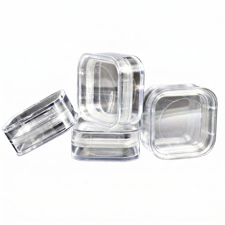 Pack of 4 MSE PRO Plastic Membrane Boxes (55x55x25 mm) for Delicate Materials Storage AI image