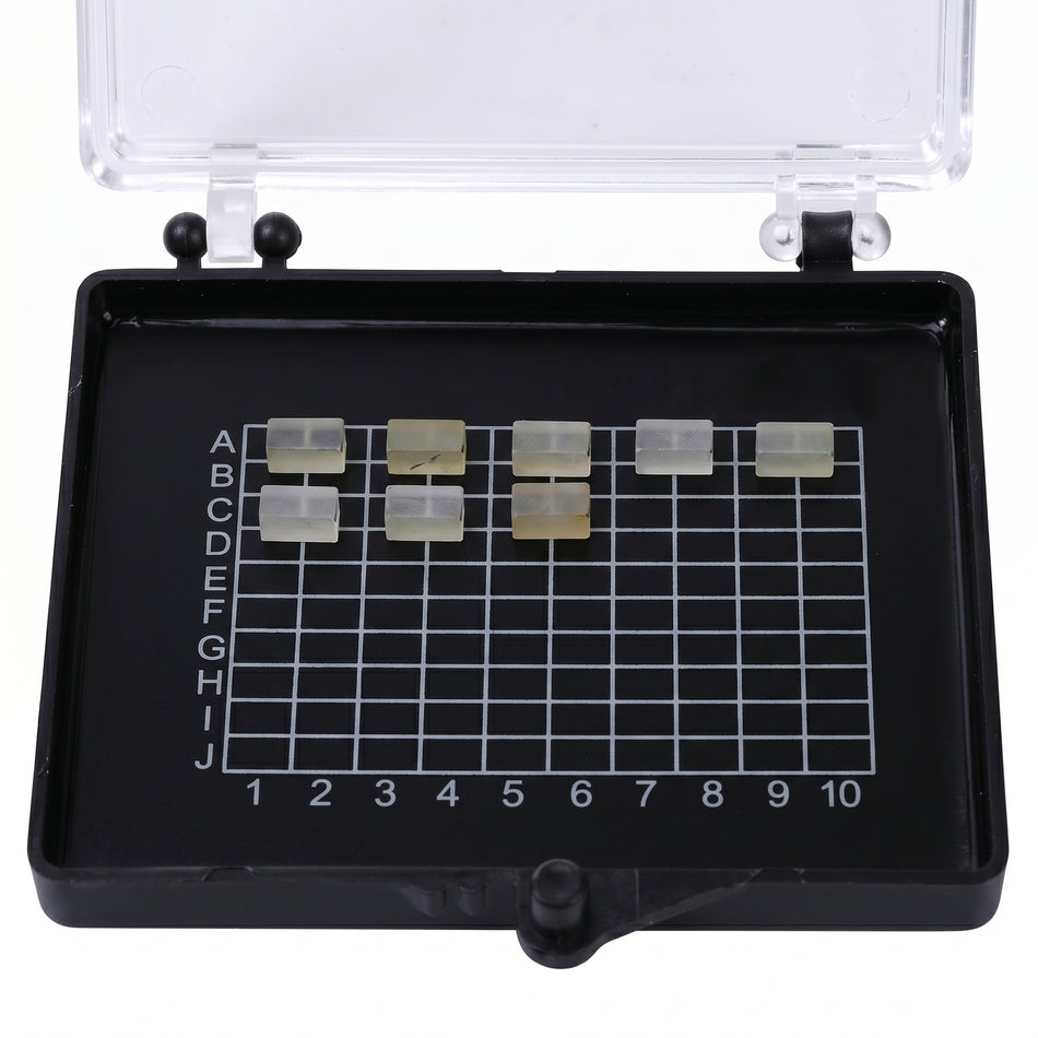 MSE PRO Pack of 10 Sticky Gel Carrier Boxes (75x55x15 mm) for Delicate Materials Storage AI image