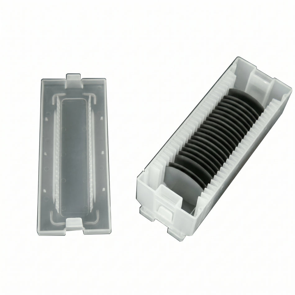 MSE PRO 5 pcs of 3 inch Diameter 25 Wafers Carrier Box, Polypropylene, Cleanroom Class 100 Grade AI image