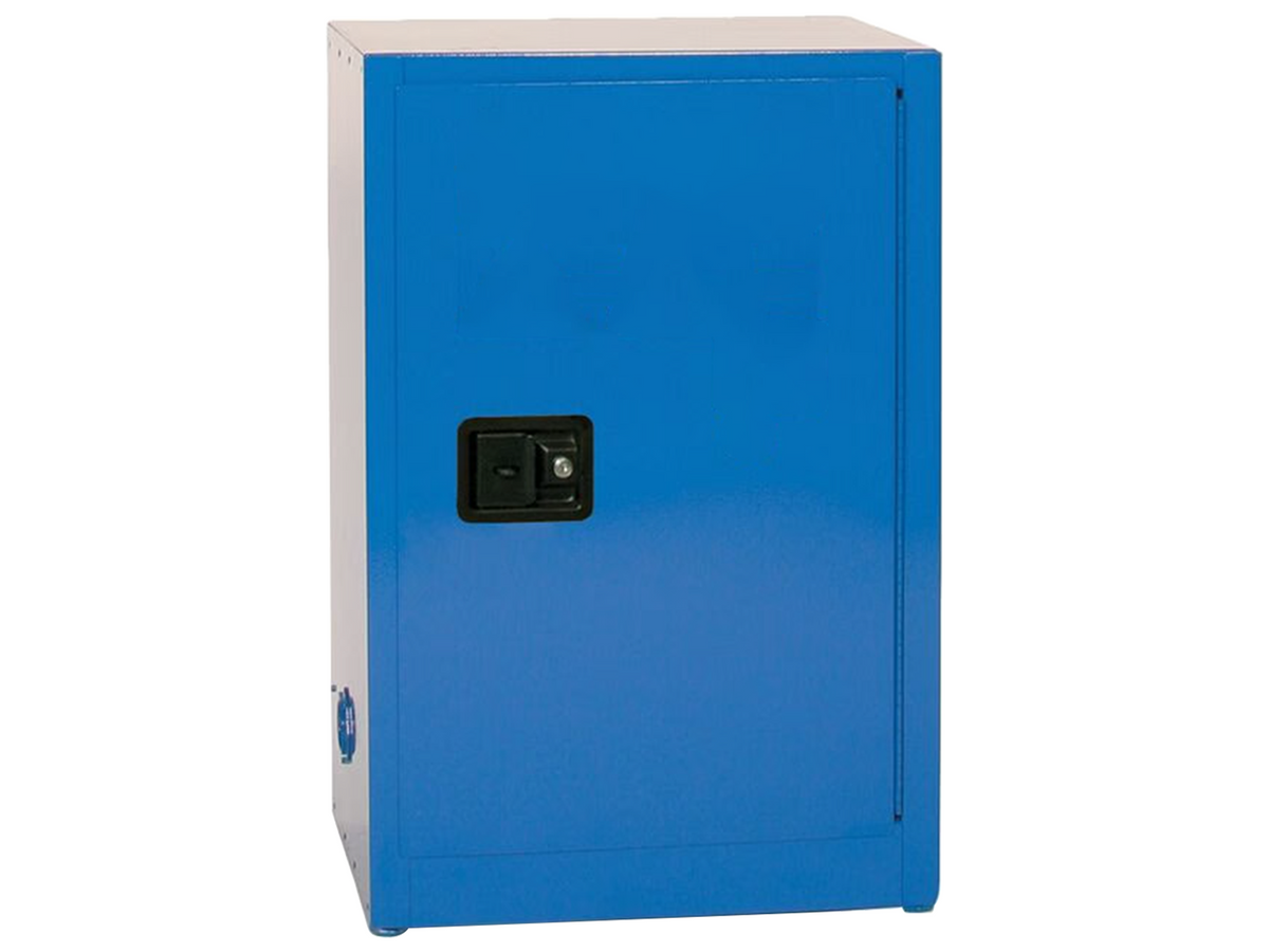 MSE PRO 12 Gallon 1-Door Corrosive Blue Storage Cabinet, Manual Close, Laboratory Supplies, MSE Supplies LLC, MSE Supplies
