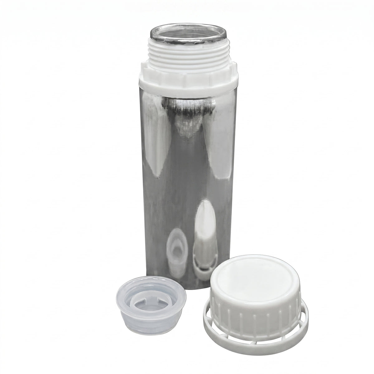 MSE PRO 100 mL Aluminum Bottle with Plug and Cap for Chemicals Storage and Shipping AI image