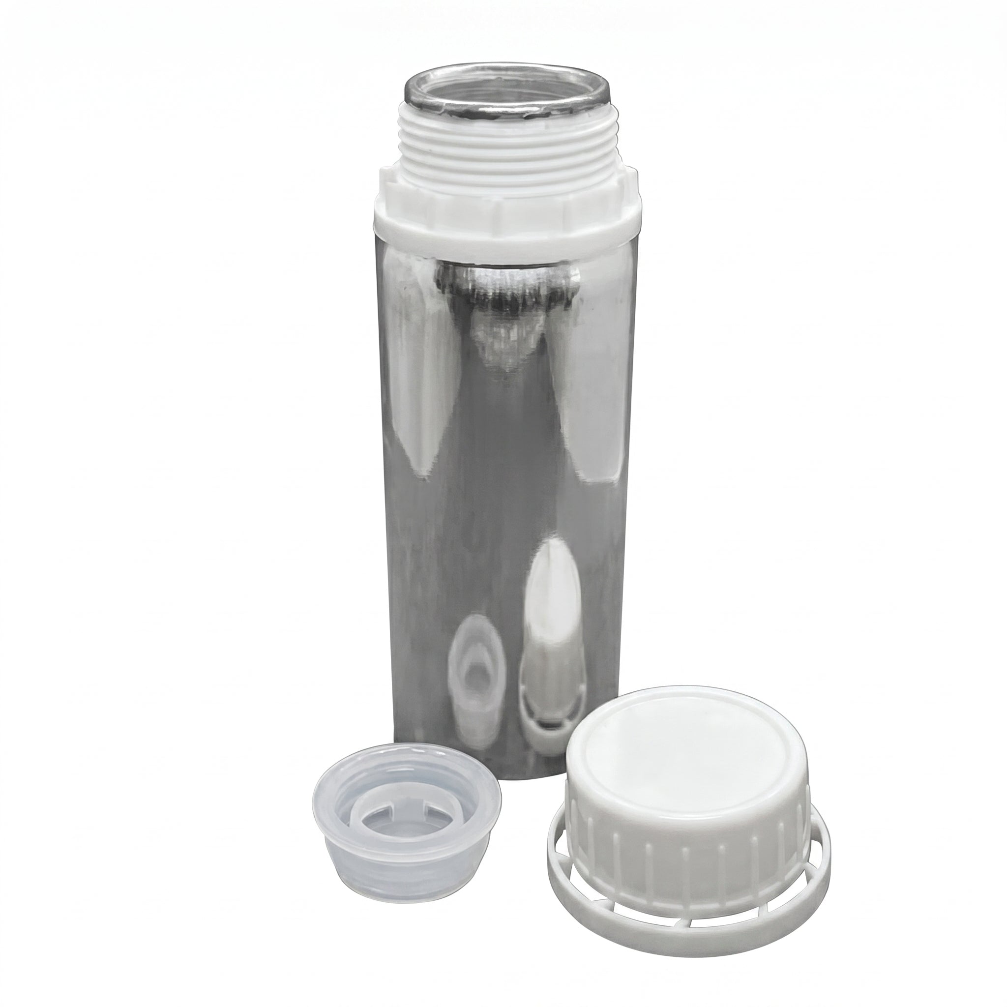 MSE PRO 100 mL Aluminum Bottle with Plug and Cap for Chemicals Storage and Shipping AI image