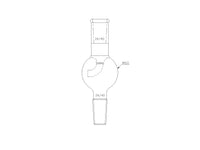 MSE PRO Single Inner Tube Distillation Ball, Upper Mouth: 24/40, Lower Mouth: 24/40, 100mL - MSE Supplies LLC