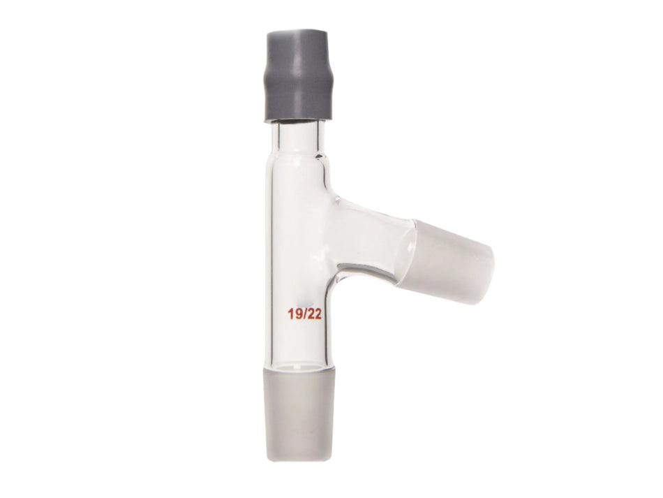 MSE PRO Joint: ST/NS 19/22 Distillation Adapter with Thermometer and Rubber Cap - MSE Supplies LLC