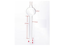 MSE PRO Chromatography Column with Sand Plate Storage Ball, 24/40, φ32mm, Effective Length 203mm, Storage Ball Capacity 500mL