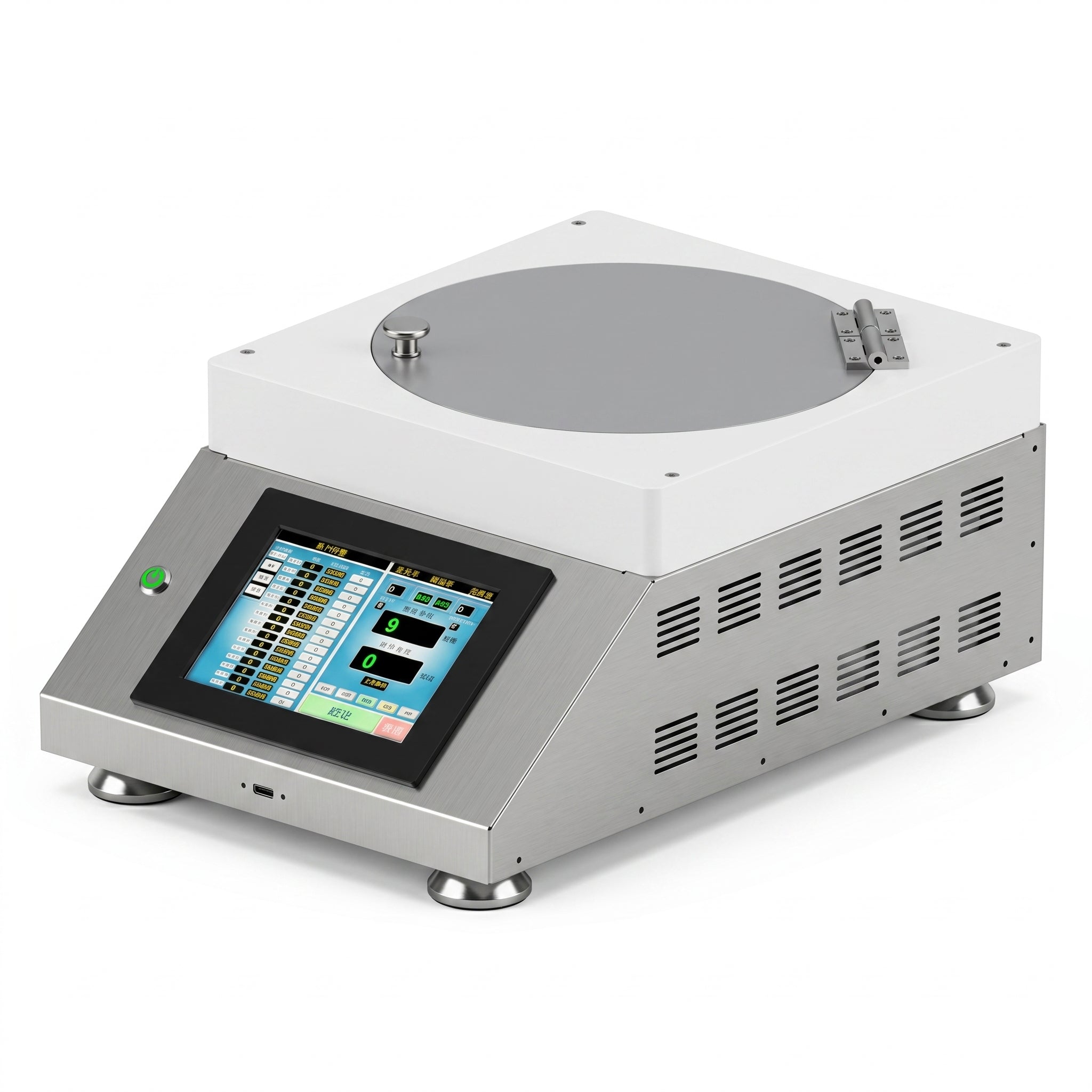 SETCAS Glove Box Compatible High-Speed Spin Coater (Max. 4" Dia., 12,000 rpm) with Heating, Temperature and Remote Control, Vacuum Pump & 1/2/4 Inch Vacuum Chucks AI image