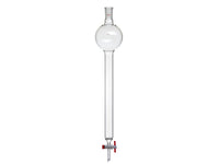 MSE PRO Chromatography Column with Sand Plate Storage Ball, 24/40, φ32mm, Effective Length 305mm, Storage Ball Capacity 500mL - MSE Supplies LLC