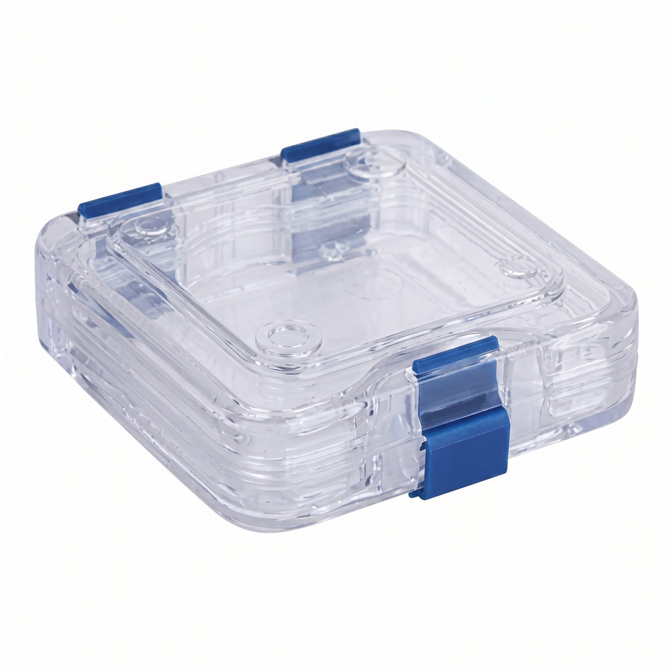MSE PRO Plastic Membrane Box (100x100x30 mm) for Delicate Materials Storage AI image