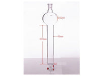 MSE PRO Chromatography Column with Sand Plate Storage Ball, 24/40, φ46mm, Effective Length 305mm, Storage Ball Capacity 500mL