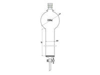 MSE PRO Reinforced port, with Hook, Sand Plate Chromatography Column, 24/40, φ60mm, Effective Length 457mm, Storage Ball Capacity 1000mL