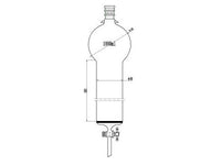 MSE PRO Reinforced port, with Hook, Sand Plate Chromatography Column, 24/40, φ80mm, Effective Length 203mm, Storage Ball Capacity 1000mL