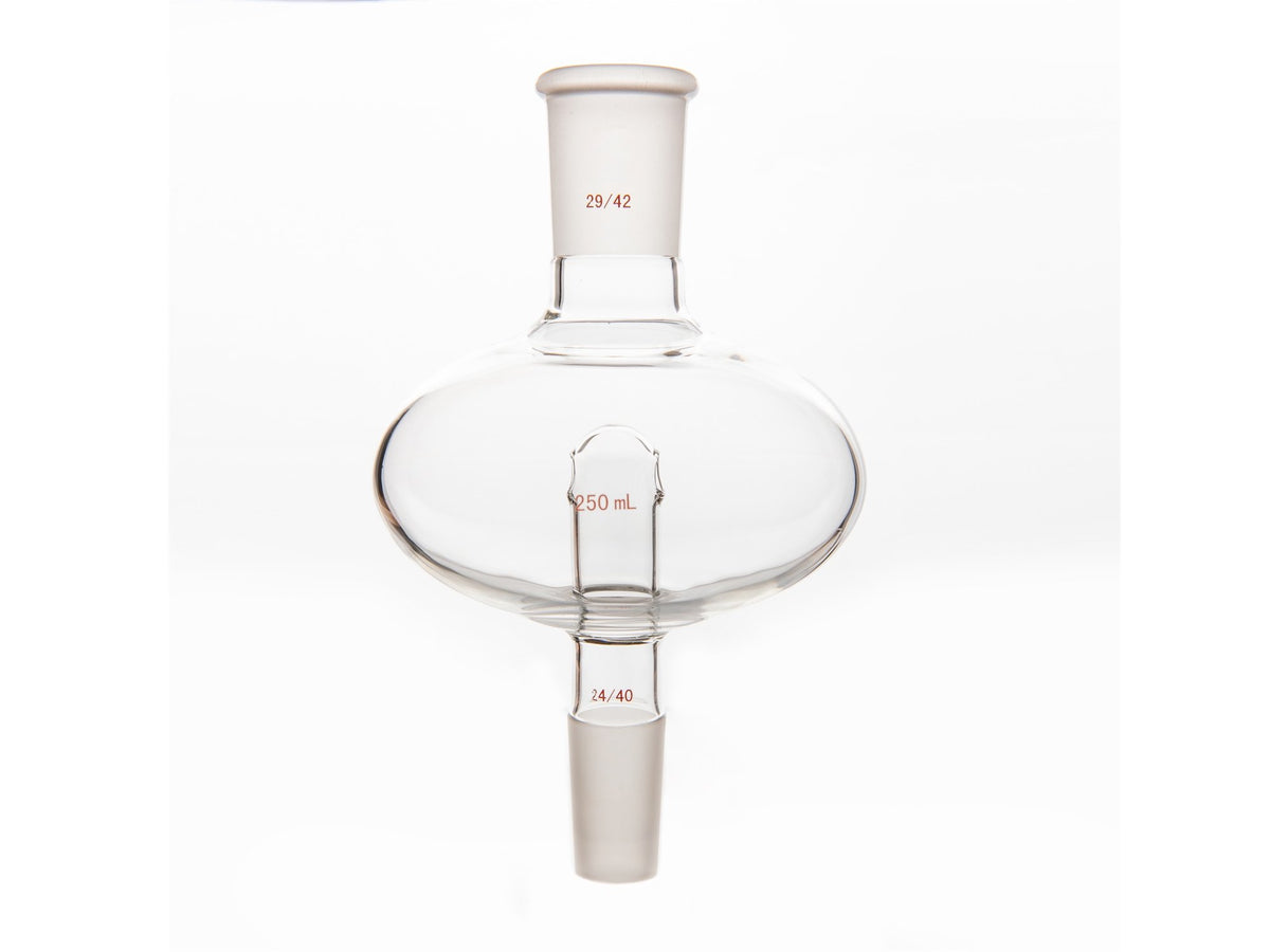 MSE PRO Flat Splash-Proof Balls, Upper Mouth: 29/42, Lower Mouth: 24/40, 250mL - MSE Supplies LLC