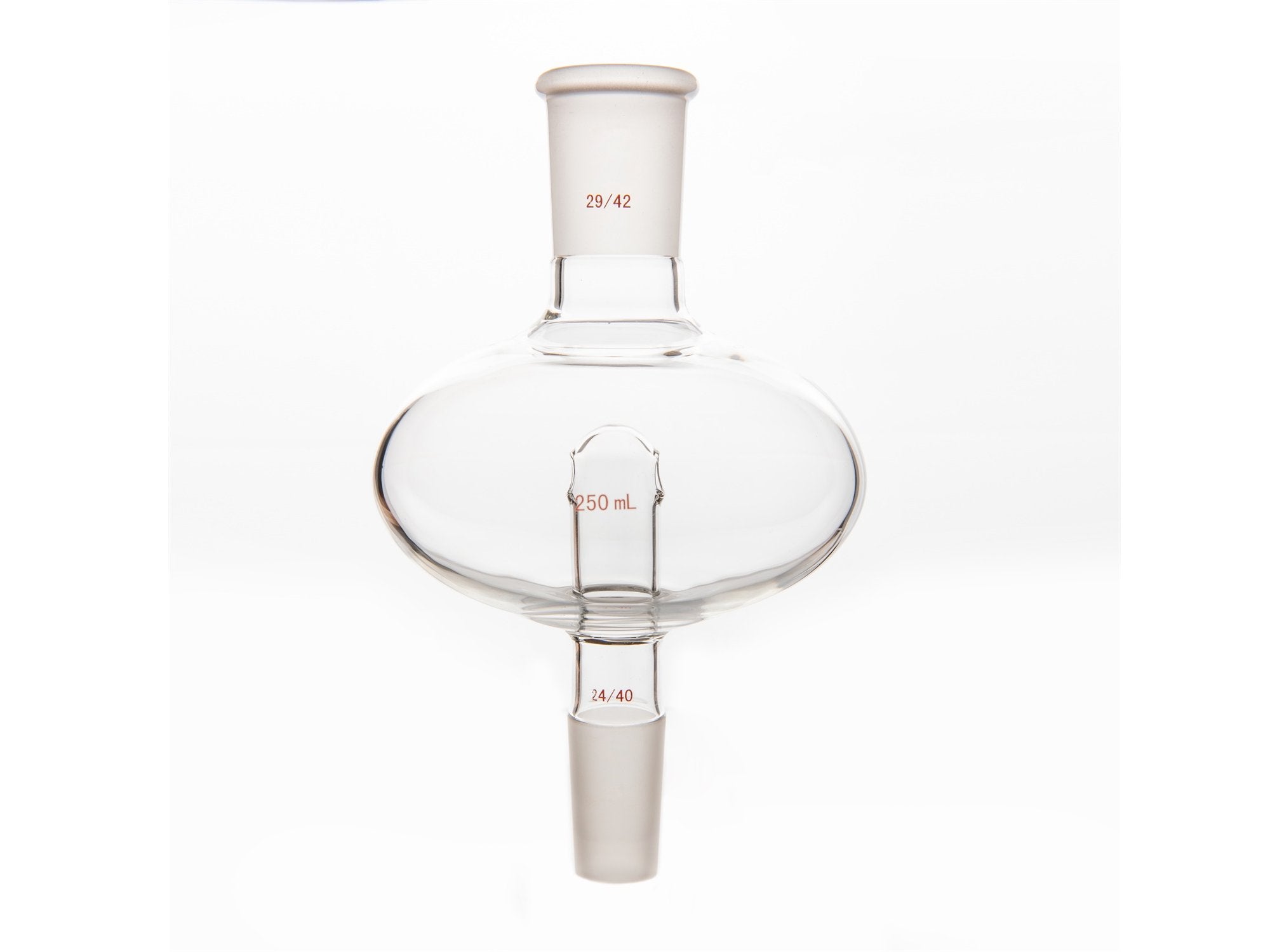 MSE PRO Flat Splash-Proof Balls, Upper Mouth: 29/42, Lower Mouth: 24/40, 250mL - MSE Supplies LLC