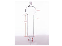 MSE PRO Chromatography Column with Sand Plate Storage Ball, 24/40, φ80mm, Effective Length 254mm, Storage Ball Capacity 1000mL - MSE Supplies LLC