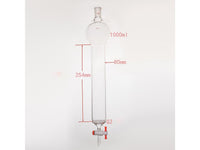 MSE PRO Sand Plate Chromatography Column with Hook, 24/40, φ80mm, Effective Length 254mm, Storage Ball Capacity 1000mL - MSE Supplies LLC