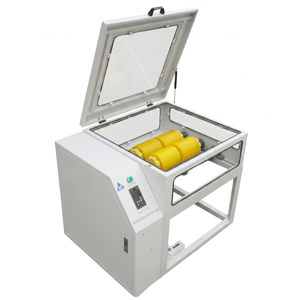 MSE PRO Large Capacity Roller Jar Mill with Safety Guard and Door Interlock System One Tier, 4-Jar up to 60L capacity AI image