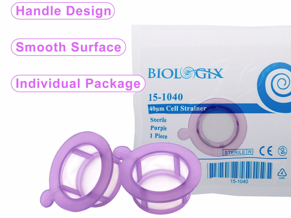 Biologix Cell Strainers, 40/70/100μm, Individual Package, Case of 100 - MSE Supplies LLC
