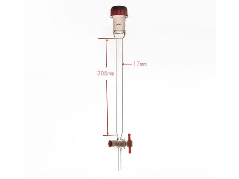 MSE PRO Chromatography Column, External Threads, φ17mm, Effective Length: 305mm - MSE Supplies LLC