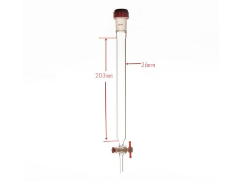 MSE PRO Chromatography Column, External Threads, φ26mm, Effective Length: 203mm - MSE Supplies LLC