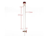 MSE PRO Sand Plate Chromatography Column, External Threads, φ26mm, Effective Length: 203mm - MSE Supplies LLC