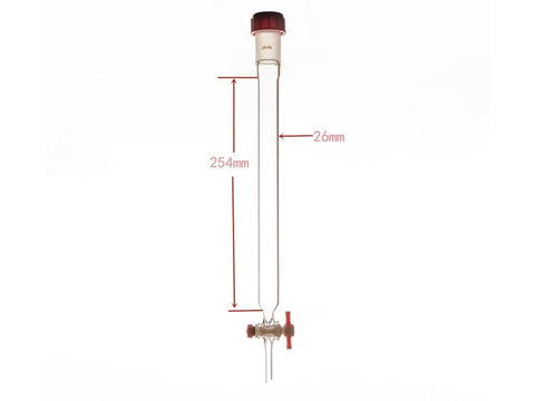 MSE PRO Chromatography Column, External Threads, φ26mm, Effective Length: 254mm - MSE Supplies LLC