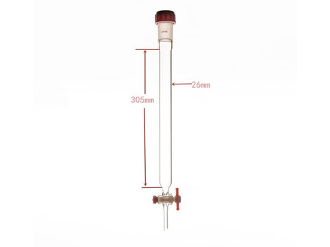 MSE PRO Chromatography Column, External Threads, φ26mm, Effective Length: 305mm - MSE Supplies LLC