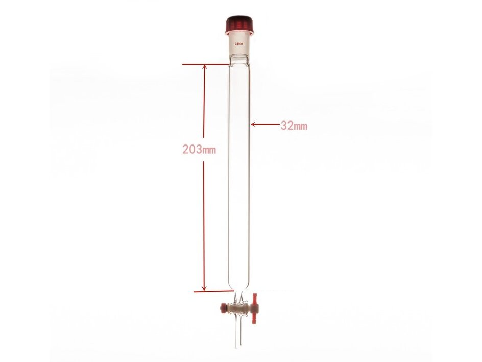 MSE PRO Chromatography Column, External Threads, φ32mm, Effective Length: 203mm - MSE Supplies LLC