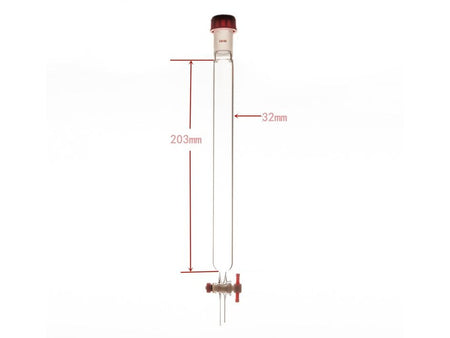 MSE PRO Chromatography Column, External Threads, φ32mm, Effective Length: 203mm - MSE Supplies LLC