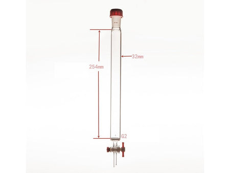 MSE PRO Sand Plate Chromatography Column, External Threads, φ32mm, Effective Length: 254mm - MSE Supplies LLC