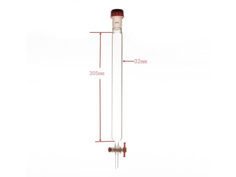 MSE PRO Chromatography Column, External Threads, φ32mm, Effective Length: 305mm - MSE Supplies LLC
