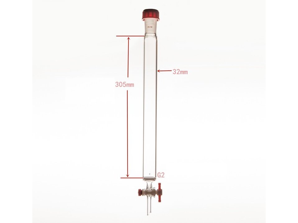 MSE PRO Sand Plate Chromatography Column, External Threads, φ32mm, Effective Length: 305mm - MSE Supplies LLC