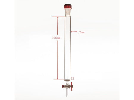 MSE PRO Sand Plate Chromatography Column, External Threads, φ32mm, Effective Length: 305mm - MSE Supplies LLC