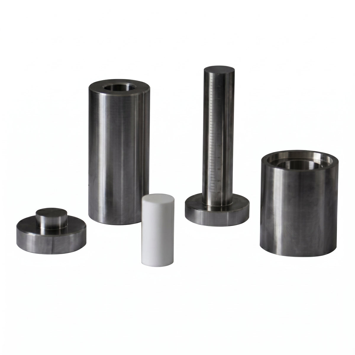 MSE PRO 0.4" (10 mm) Diameter Dry Pellet Pressing Die Set with Deeper Sleeve and Scale Anvil AI image