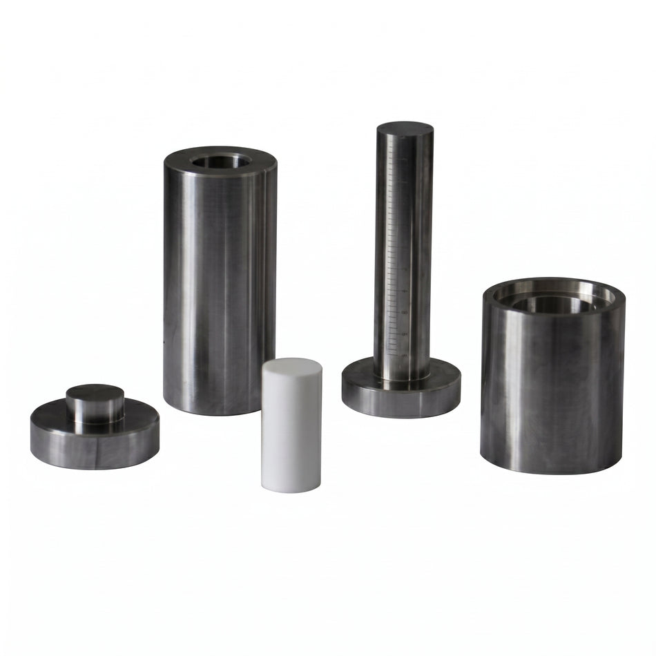 MSE PRO 0.4" (10 mm) Diameter Dry Pellet Pressing Die Set with Deeper Sleeve and Scale Anvil AI image
