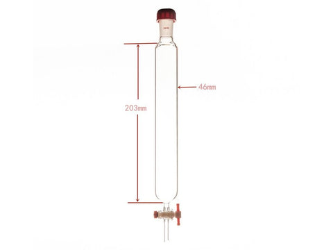 MSE PRO Chromatography Column, External Threads, φ46mm, Effective Length: 203mm - MSE Supplies LLC