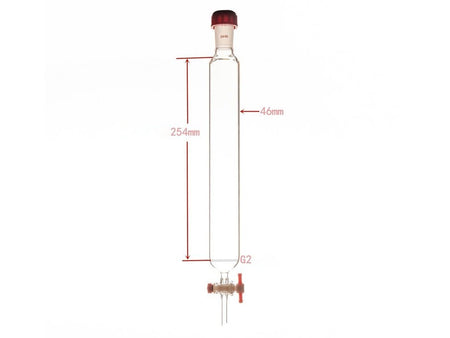 MSE PRO Sand Plate Chromatography Column, External Threads, φ46mm, Effective Length: 254mm - MSE Supplies LLC