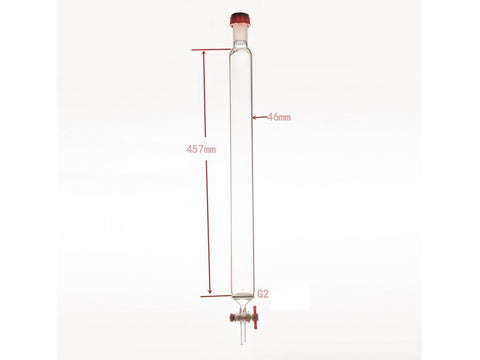 MSE PRO Sand Plate Chromatography Column, External Threads, φ46mm, Effective Length: 457mm
