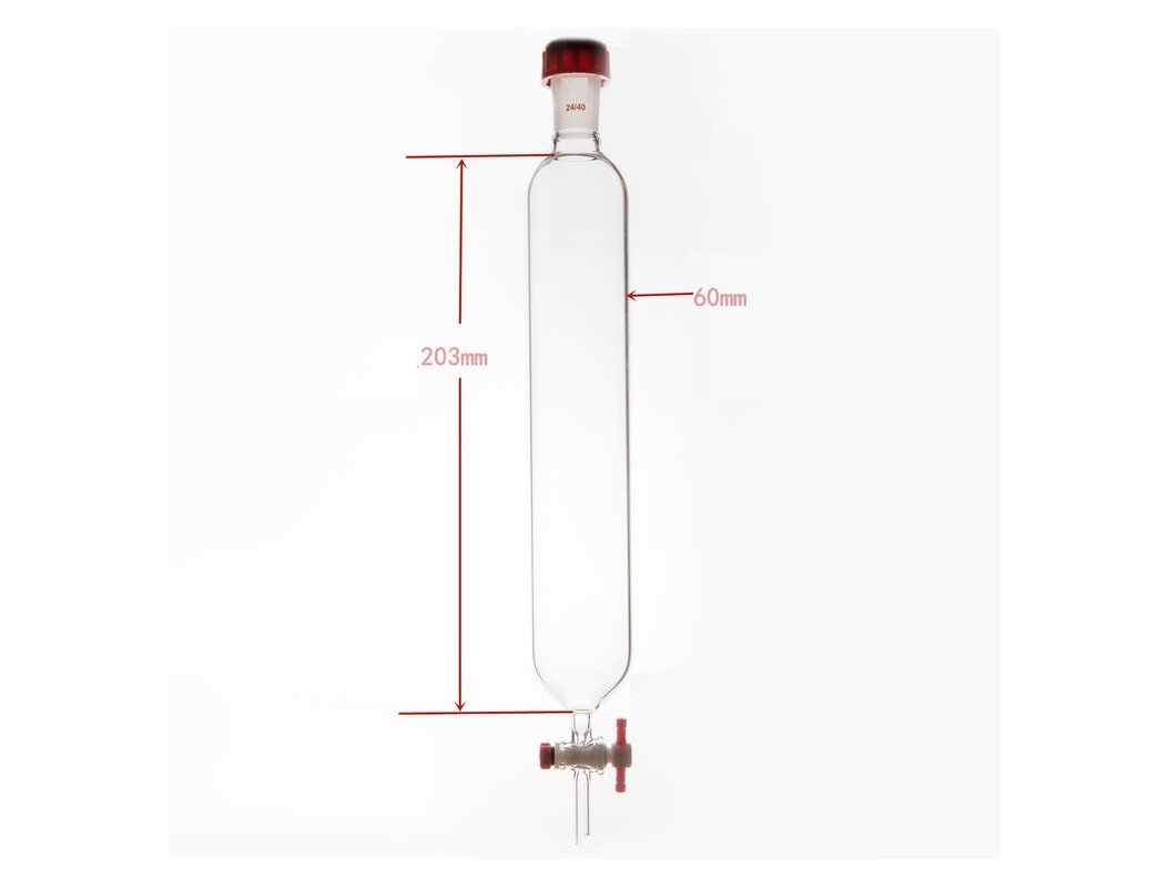 MSE PRO Chromatography Column, External Threads, φ60mm, Effective Length: 203mm