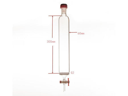MSE PRO Sand Plate Chromatography Column, External Threads, φ60mm, Effective Length: 305mm