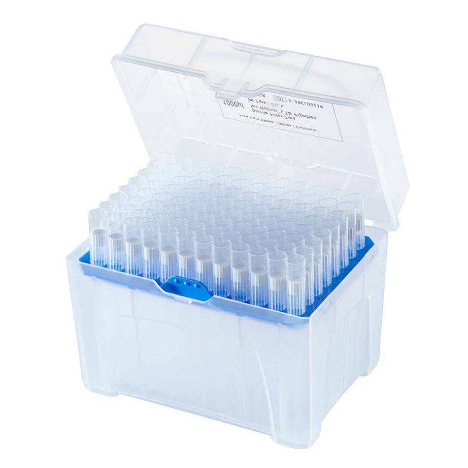 Globe Scientific Posistop Filter Pipette Tip, 1000ulsterile, Graduated, 96/Rack