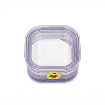 Pack of 4 MSE PRO Static Dissipative Plastic (ESD Safe) Membrane Boxes (55x55x25 mm) for Delicate Materials Storage AI image
