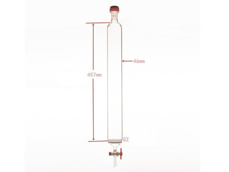 MSE PRO Sand Plate Chromatography Column, External Threads, φ60mm, Effective Length: 457mm