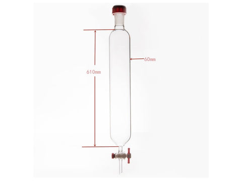 MSE PRO Chromatography Column, External Threads, φ60mm, Effective Length: 610mm