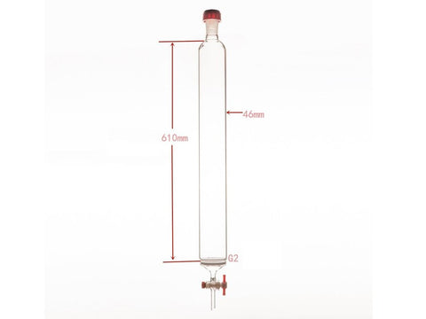 MSE PRO Sand Plate Chromatography Column, External Threads, φ60mm, Effective Length: 610mm