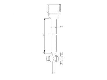 MSE PRO Chromatography Column, 25# Internal Thread, φ17mm, 2mm Aperture, Effective Length: 254mm