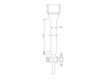 MSE PRO Chromatography Column, 25# Internal Thread, φ17mm, 2mm Aperture, Effective Length: 305mm