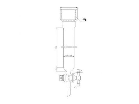 MSE PRO Chromatography Column, 25# Internal Thread, φ26mm, 2mm Aperture, Effective Length: 203mm