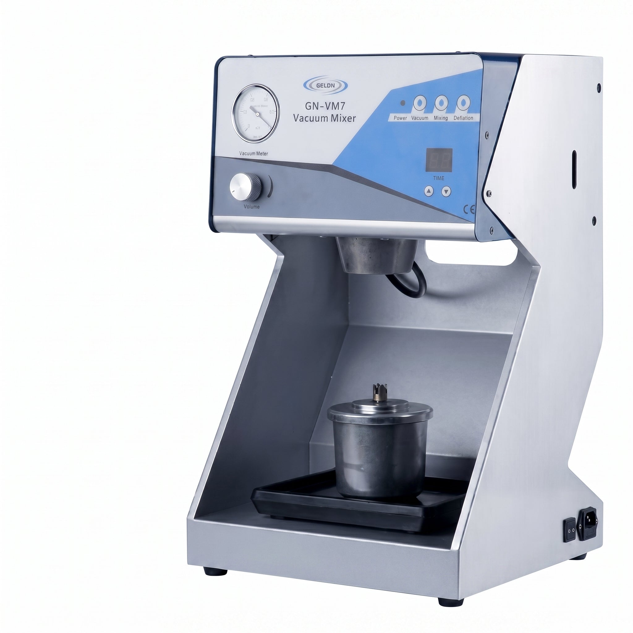 Gelon Lab Compact Vacuum Slurry Mixer with Built-in Vacuum Pump and Vibration Stage for Battery Research AI image