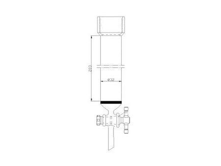 MSE PRO Sand Plate Chromatography Column, 25# Internal Thread, φ32mm, 2mm Aperture, Effective Length: 203mm